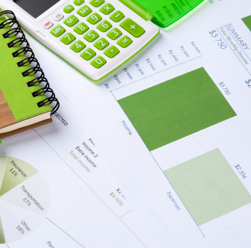 Financial graphs and charts analysis